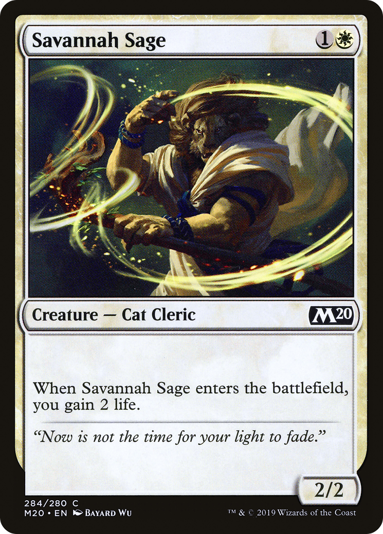 Savannah Sage (M20-284) - Core Set 2020 - Premium MTG Single from Wizards of the Coast - Just $0.08! Shop now at Game Crave Tournament Store