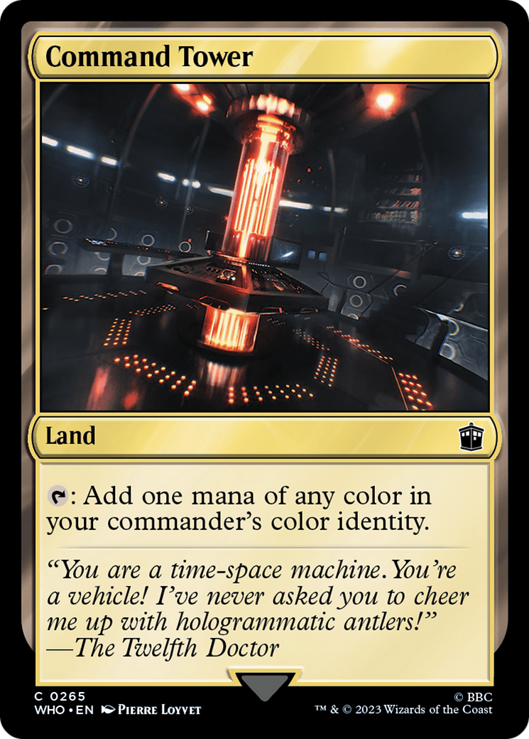 Command Tower (WHO-265) - Doctor Who Foil - Premium MTG Single from Wizards of the Coast - Just $1.31! Shop now at Game Crave Tournament Store