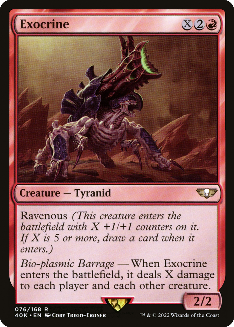 Exocrine (40K-076) - Warhammer 40,000 Commander - Premium MTG Single from Wizards of the Coast - Just $0.90! Shop now at Game Crave Tournament Store