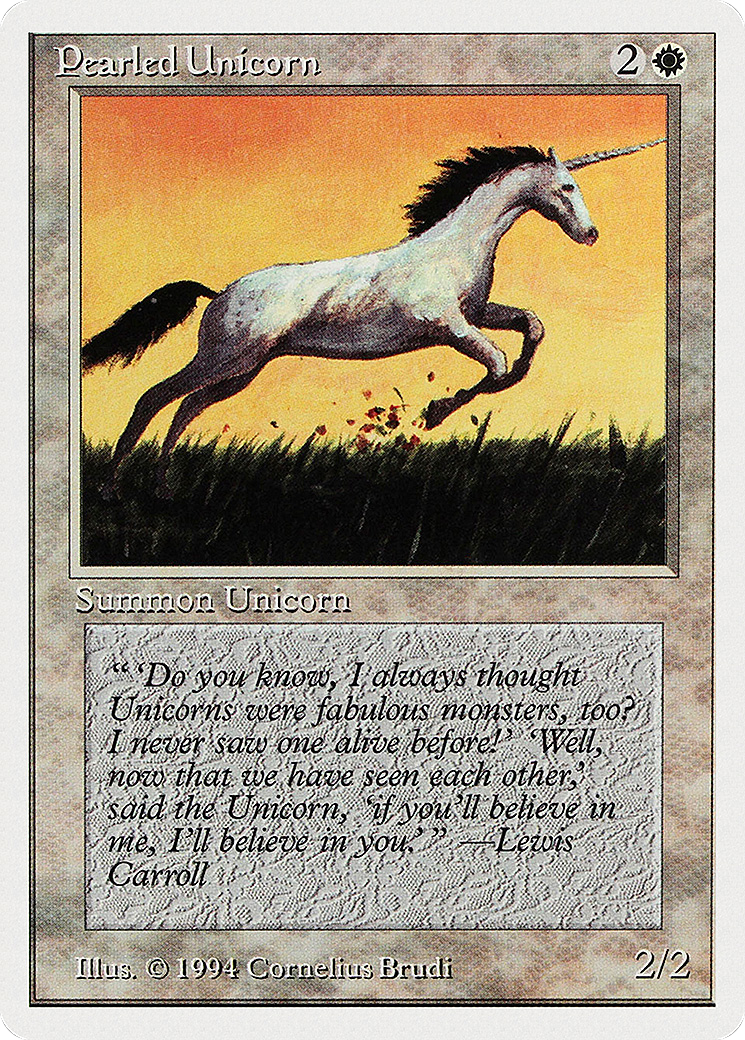 Pearled Unicorn (SUM-030) - Summer Magic / Edgar - Premium MTG Single from Wizards of the Coast - Just $0.80! Shop now at Game Crave Tournament Store