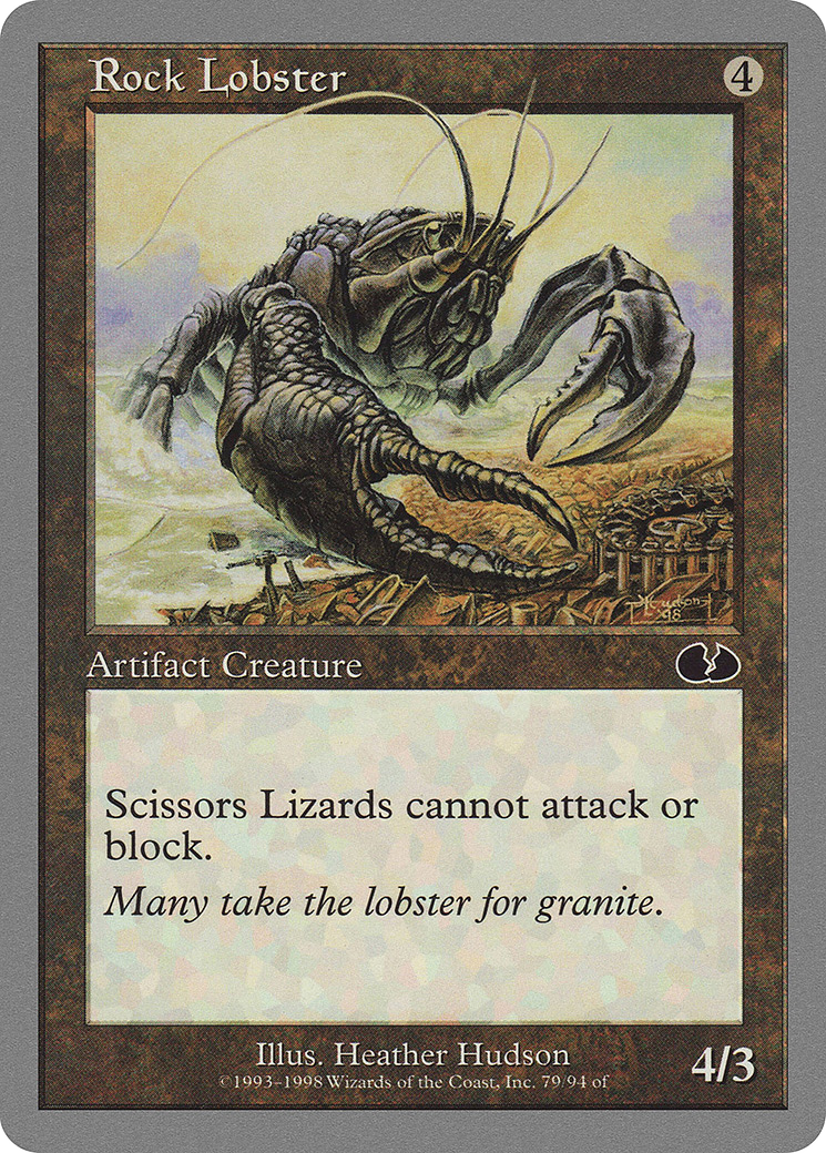 Rock Lobster (UGL-079) - Unglued - Premium MTG Single from Wizards of the Coast - Just $0.32! Shop now at Game Crave Tournament Store