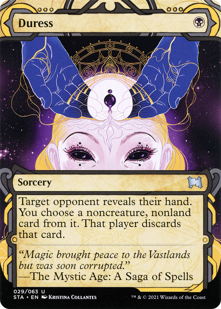 Duress (STA-029) - Strixhaven Mystical Archive: (Showcase) (Borderless) Foil - Premium MTG Single from Wizards of the Coast - Just $0.08! Shop now at Game Crave Tournament Store