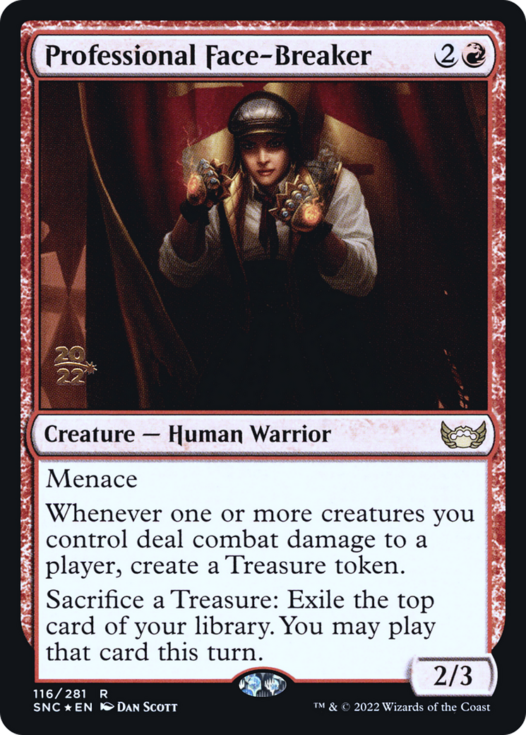 Professional Face-Breaker (PSNC-116S) - Streets of New Capenna Promos Foil - Premium MTG Single from Wizards of the Coast - Just $2.15! Shop now at Game Crave Tournament Store
