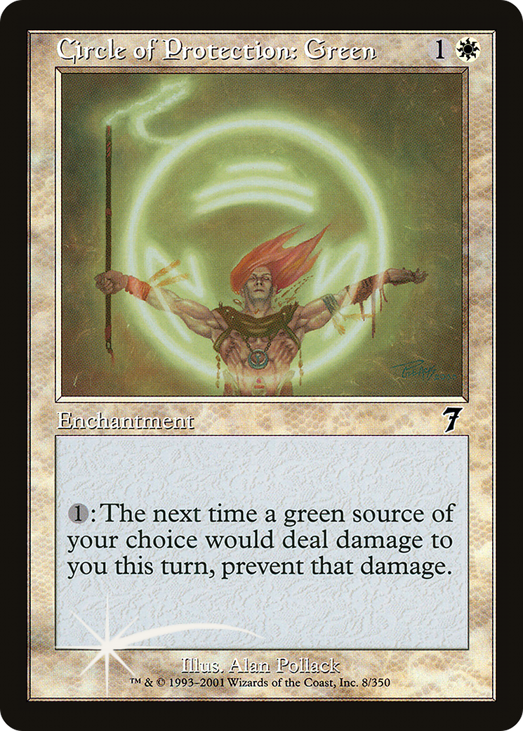 Circle of Protection: Green (7ED-08★) - Seventh Edition Foil - Premium MTG Single from Wizards of the Coast - Just $1.15! Shop now at Game Crave Tournament Store