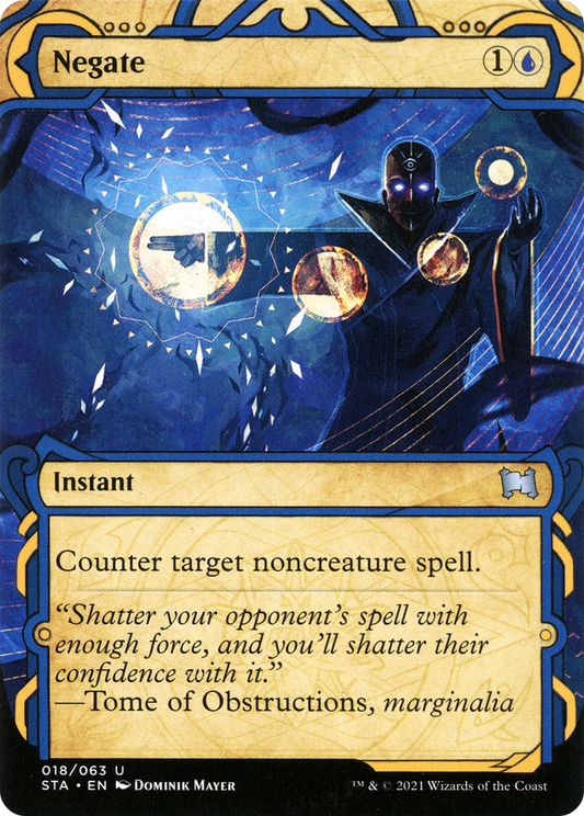Negate (STA-018) - Strixhaven Mystical Archive: (Showcase) (Borderless) - Premium MTG Single from Wizards of the Coast - Just $1.28! Shop now at Game Crave Tournament Store