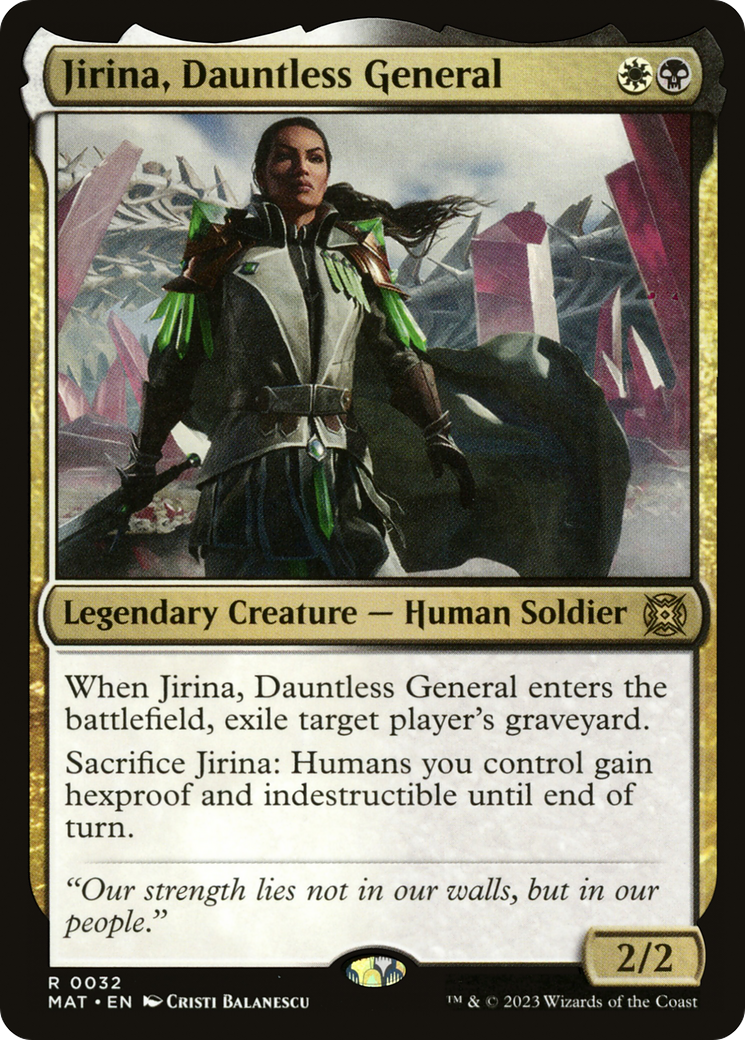 Jirina, Dauntless General (MAT-032) - March of the Machine: The Aftermath - Premium MTG Single from Wizards of the Coast - Just $0.09! Shop now at Game Crave Tournament Store