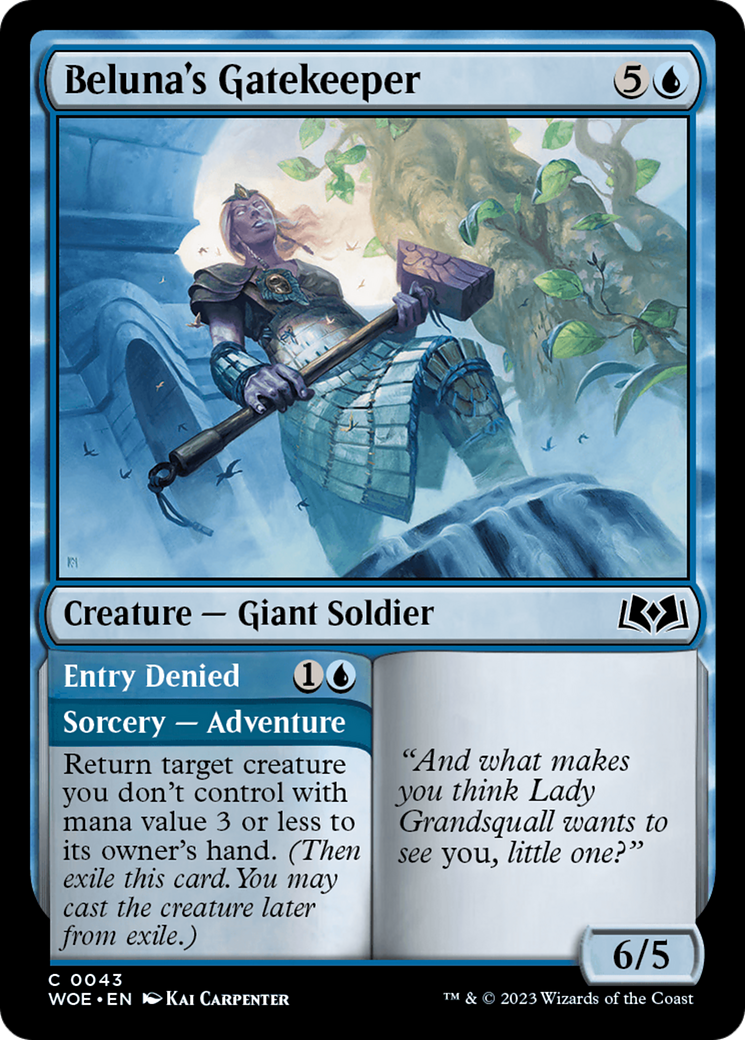 Beluna's Gatekeeper // Entry Denied (WOE-043) - Wilds of Eldraine - Premium MTG Single from Wizards of the Coast - Just $0.08! Shop now at Game Crave Tournament Store