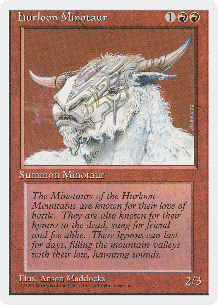 Hurloon Minotaur (4ED-202) - Fourth Edition - Premium MTG Single from Wizards of the Coast - Just $0.08! Shop now at Game Crave Tournament Store