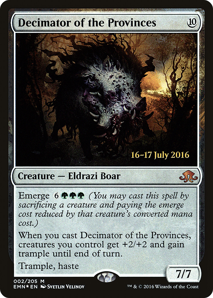 Decimator of the Provinces (PEMN-02S) - Eldritch Moon Promos Foil - Premium MTG Single from Wizards of the Coast - Just $4.31! Shop now at Game Crave Tournament Store