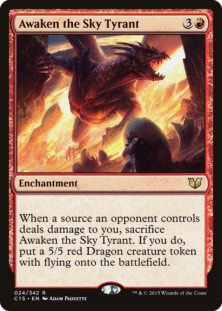 Awaken the Sky Tyrant (C15-024) - Commander 2015 - Premium MTG Single from Wizards of the Coast - Just $0.08! Shop now at Game Crave Tournament Store