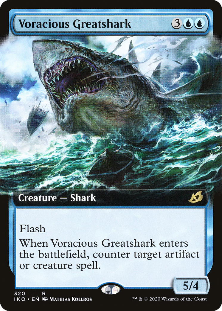 Voracious Greatshark (IKO-320) - Ikoria: Lair of Behemoths: (Extended Art) Foil - Premium MTG Single from Wizards of the Coast - Just $0.33! Shop now at Game Crave Tournament Store
