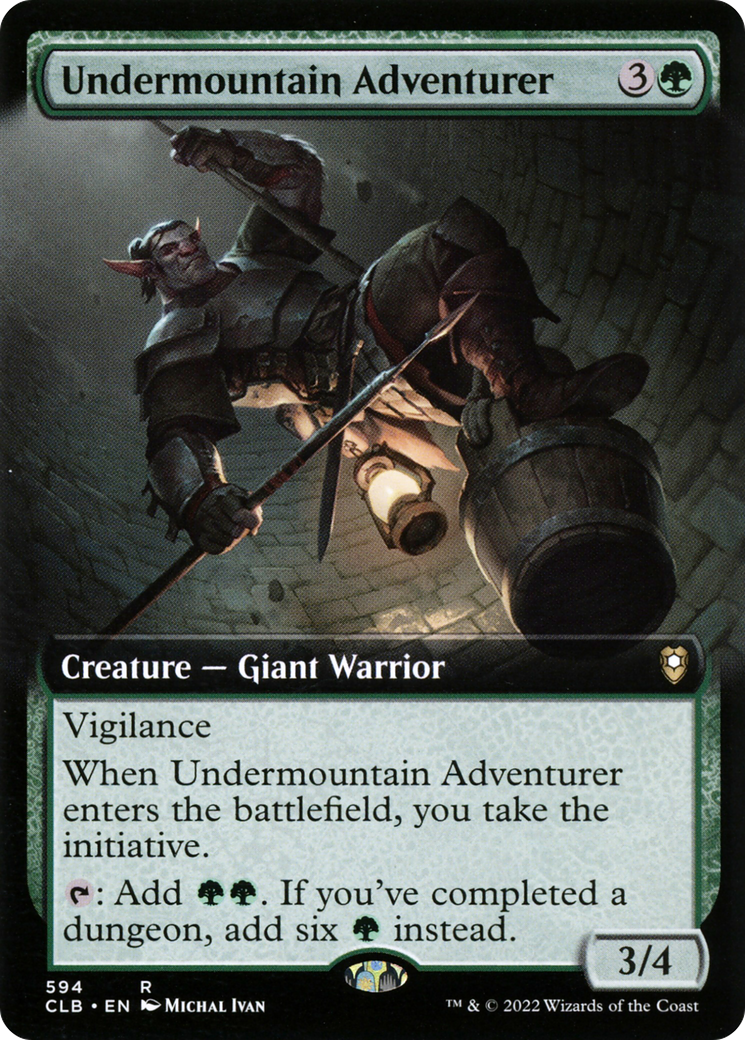Undermountain Adventurer (CLB-594) - Commander Legends: Battle for Baldur's Gate: (Extended Art) Foil - Premium MTG Single from Wizards of the Coast - Just $0.09! Shop now at Game Crave Tournament Store