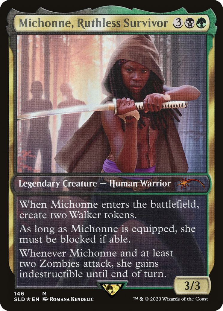 Enkira, Hostile Scavenger (SLD-146) - Secret Lair Drop / Michonne, Ruthless Survivor Foil - Premium MTG Single from Wizards of the Coast - Just $1.52! Shop now at Game Crave Tournament Store