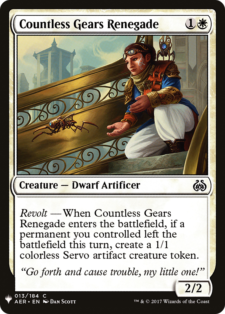 Countless Gears Renegade (MB1-062) - Mystery Booster - Premium MTG Single from Wizards of the Coast - Just $0.25! Shop now at Game Crave Tournament Store