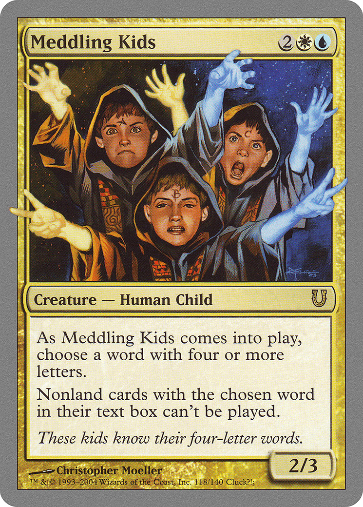 Meddling Kids (UNH-118) - Unhinged - Premium MTG Single from Wizards of the Coast - Just $1.48! Shop now at Game Crave Tournament Store