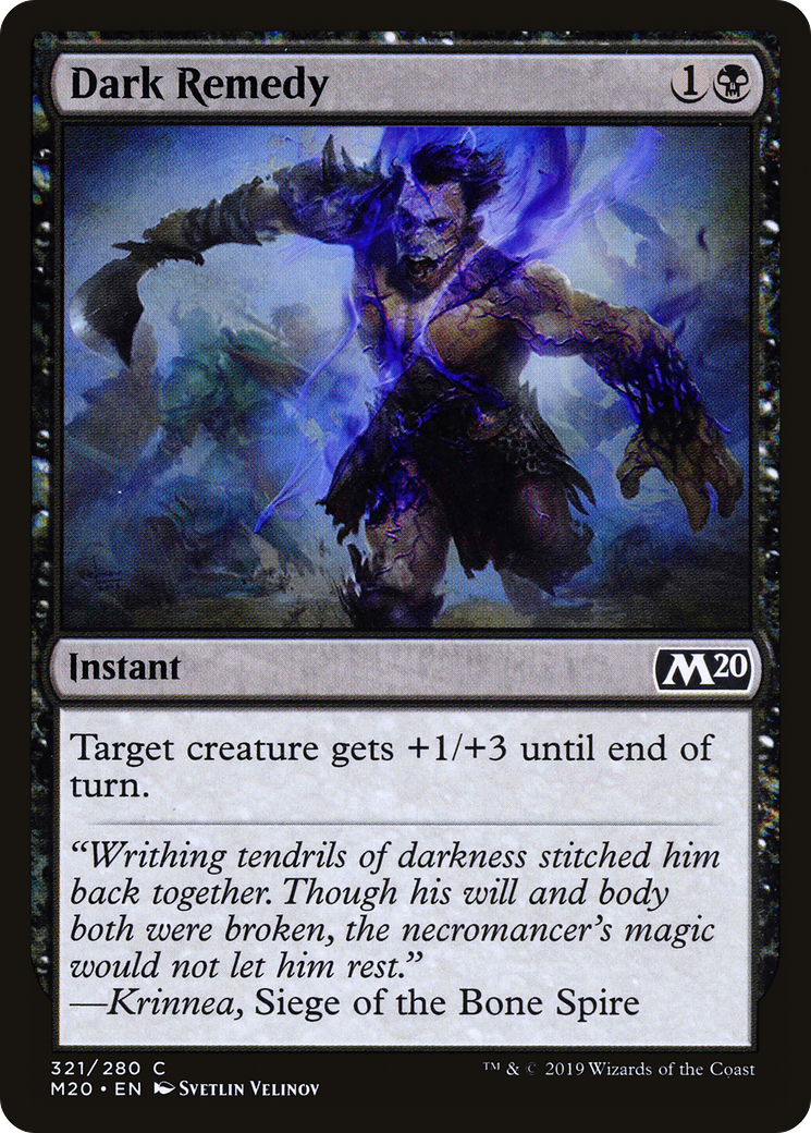 Dark Remedy (M20-321) - Core Set 2020 - Premium MTG Single from Wizards of the Coast - Just $0.25! Shop now at Game Crave Tournament Store