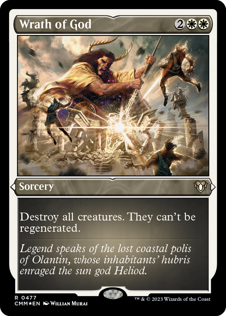 Wrath of God (CMM-477) - Commander Masters Etched Foil - Premium MTG Single from Wizards of the Coast - Just $0.72! Shop now at Game Crave Tournament Store