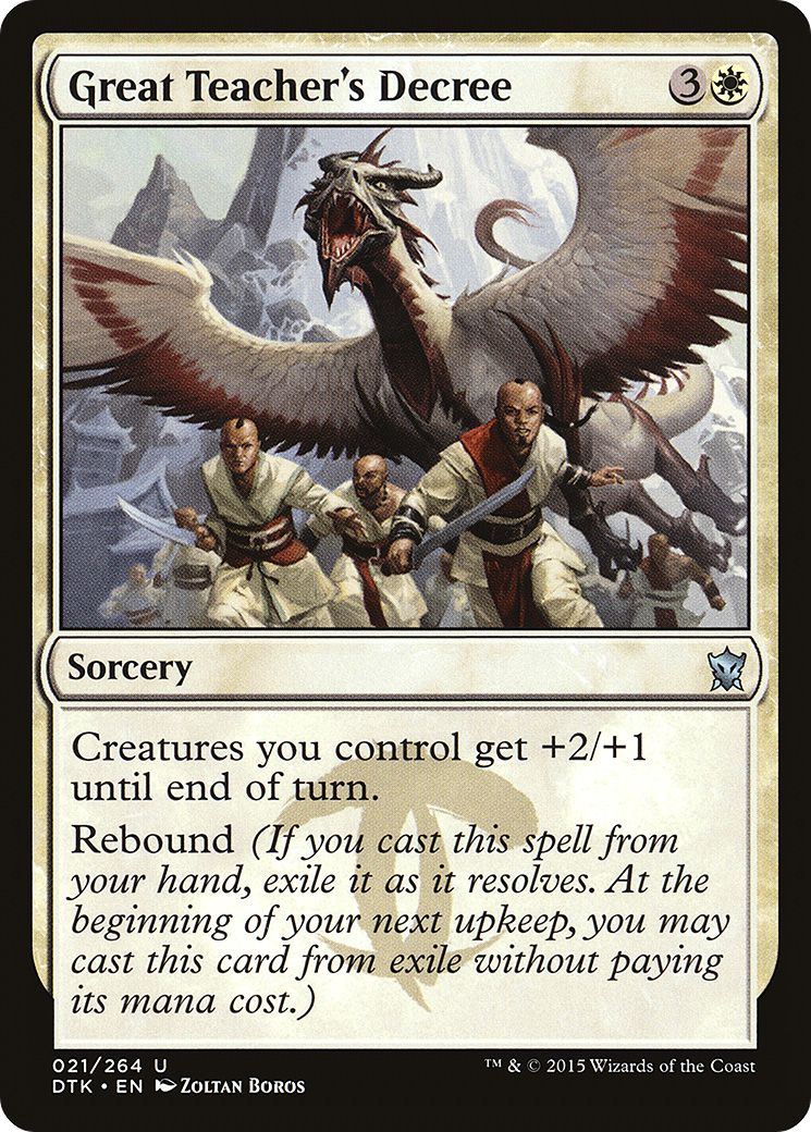 Great Teacher's Decree (DTK-021) - Dragons of Tarkir Foil - Premium MTG Single from Wizards of the Coast - Just $0.25! Shop now at Game Crave Tournament Store