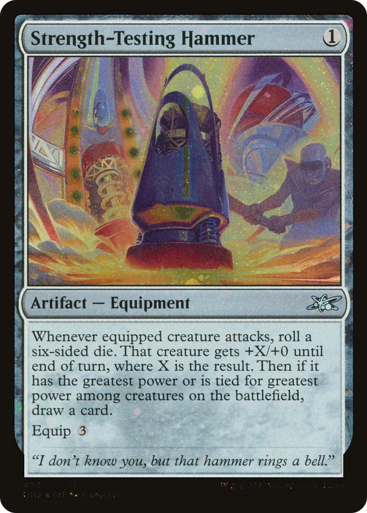 Strength-Testing Hammer (UNF-479) - Unfinity Foil - Premium MTG Single from Wizards of the Coast - Just $9.53! Shop now at Game Crave Tournament Store