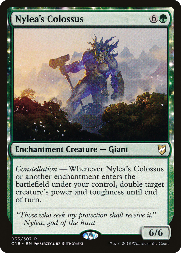 Nylea's Colossus (C18-033) - Commander 2018: (nyxtouched) - Premium MTG Single from Wizards of the Coast - Just $2.14! Shop now at Game Crave Tournament Store