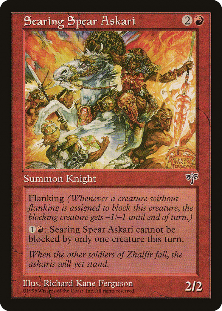 Searing Spear Askari (MIR-191) - Mirage - Premium MTG Single from Wizards of the Coast - Just $0.08! Shop now at Game Crave Tournament Store