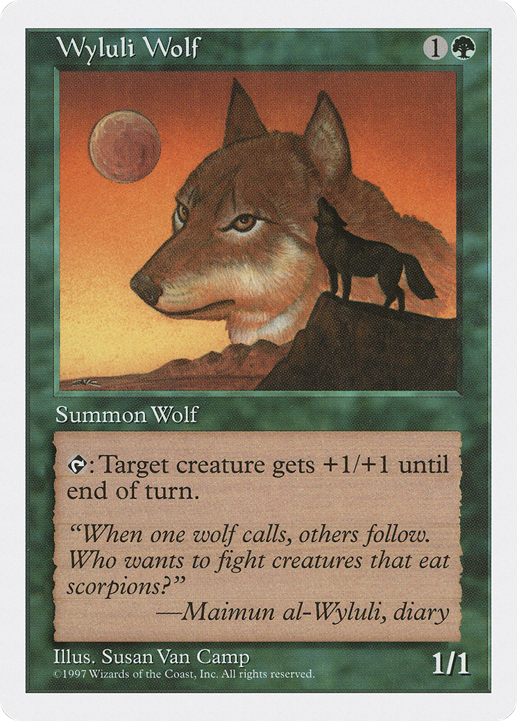 Wyluli Wolf (5ED-345) - Fifth Edition - Premium MTG Single from Wizards of the Coast - Just $0.30! Shop now at Game Crave Tournament Store