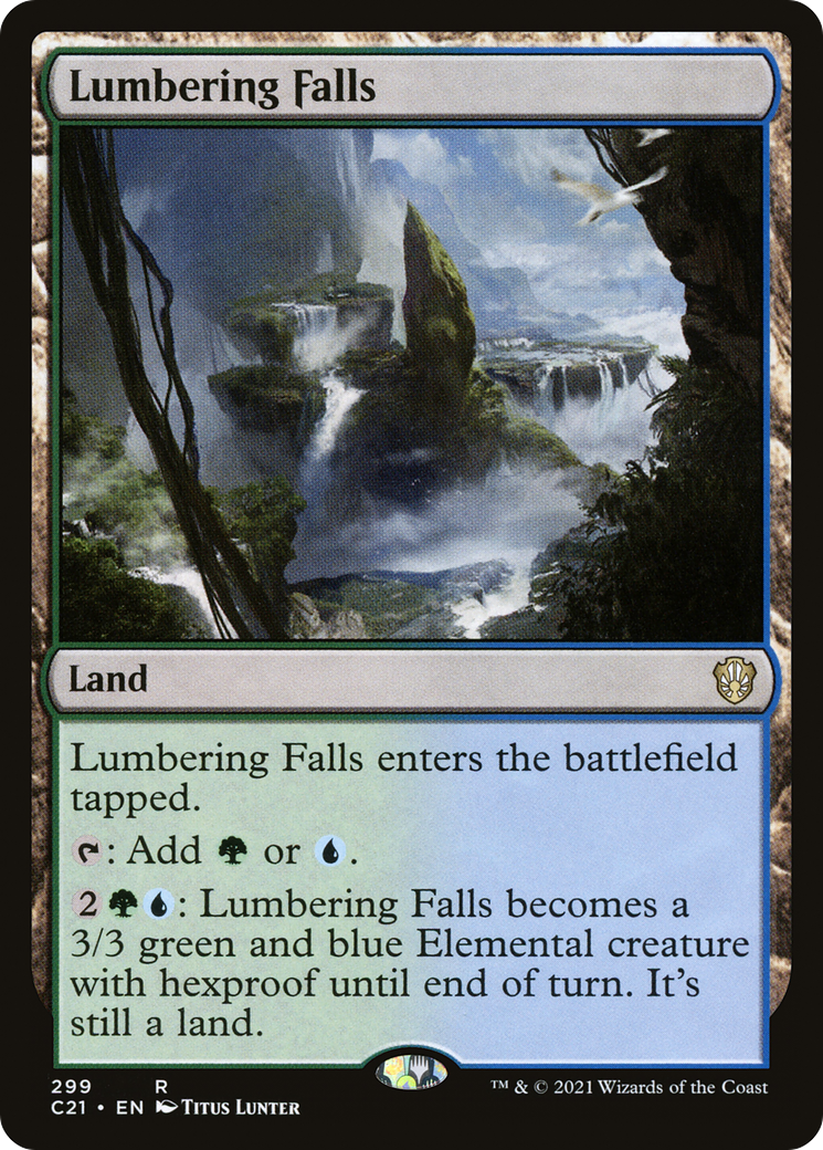 Lumbering Falls (C21-299) - Commander 2021 - Premium MTG Single from Wizards of the Coast - Just $0.08! Shop now at Game Crave Tournament Store