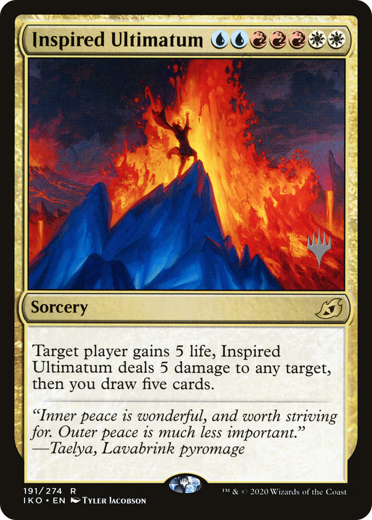 Inspired Ultimatum (PIKO-191P) - Ikoria: Lair of Behemoths Promos Foil - Premium MTG Single from Wizards of the Coast - Just $0.08! Shop now at Game Crave Tournament Store