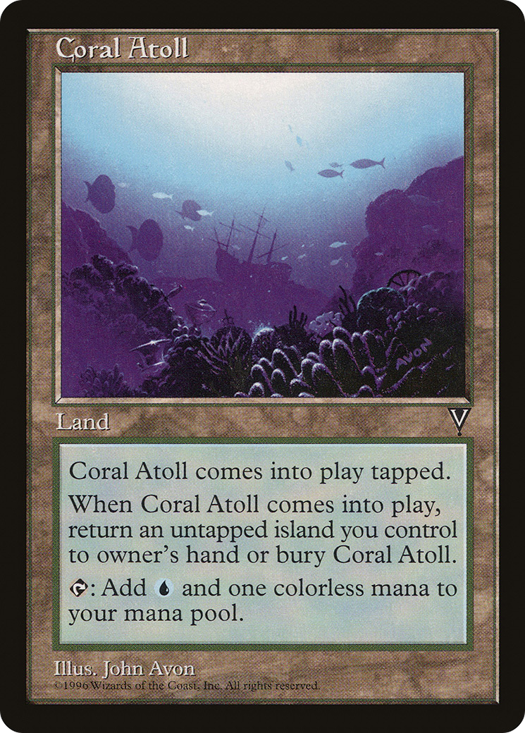 Coral Atoll (VIS-160) - Visions - Premium MTG Single from Wizards of the Coast - Just $0.14! Shop now at Game Crave Tournament Store