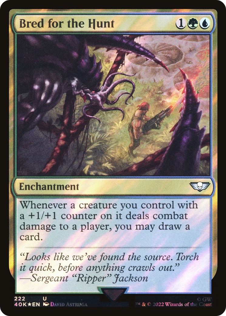 Bred for the Hunt (40K-222★) - Warhammer 40,000 Commander Foil - Premium MTG Single from Wizards of the Coast - Just $0.87! Shop now at Game Crave Tournament Store