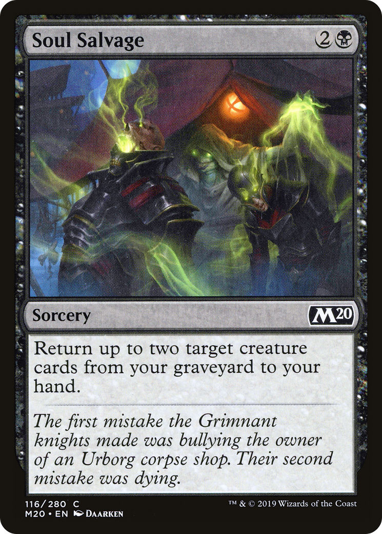 Soul Salvage (M20-116) - Core Set 2020 - Premium MTG Single from Wizards of the Coast - Just $0.08! Shop now at Game Crave Tournament Store