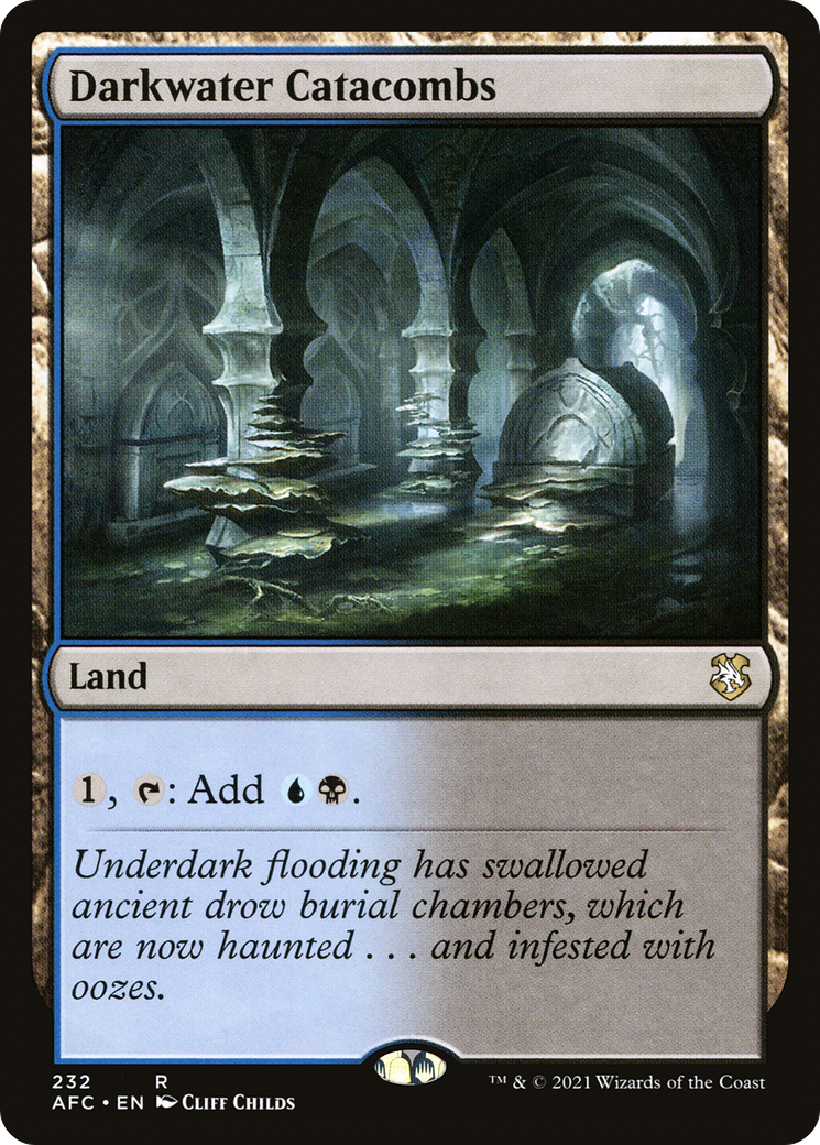 Darkwater Catacombs (AFC-232) - Forgotten Realms Commander - Premium MTG Single from Wizards of the Coast - Just $0.08! Shop now at Game Crave Tournament Store