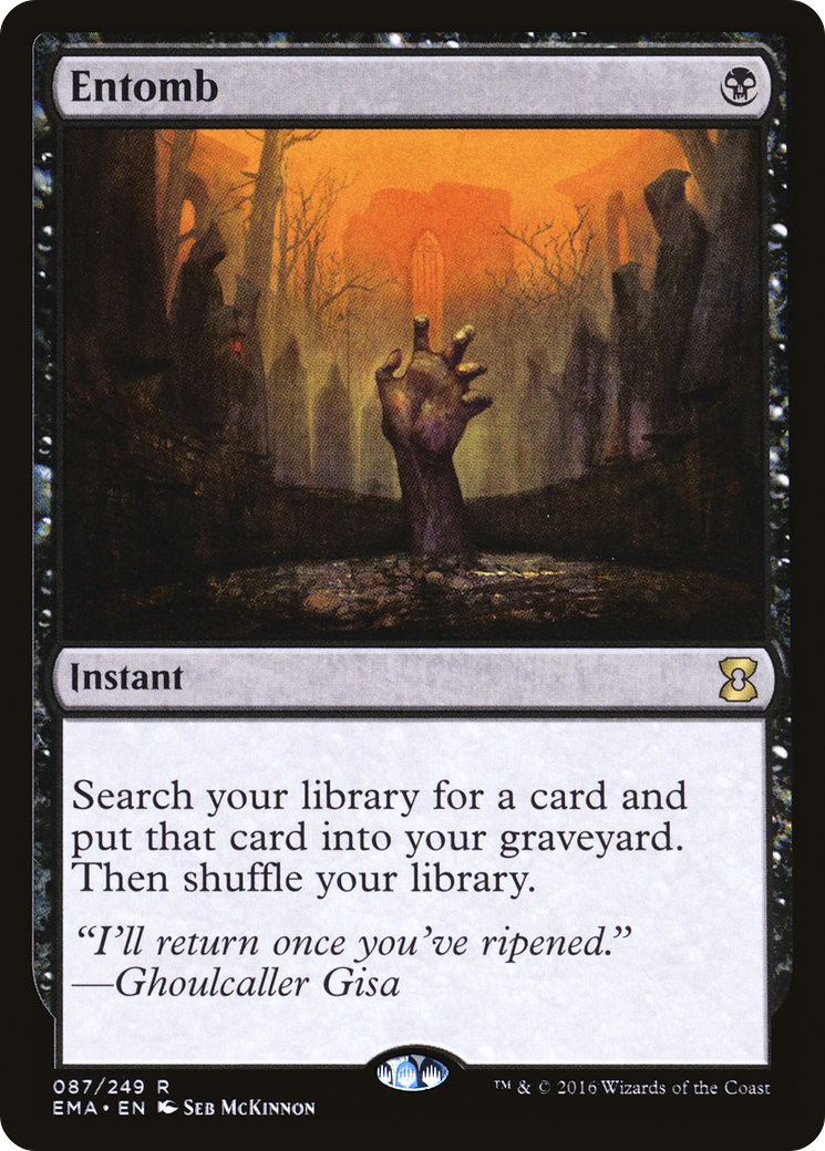 Entomb (EMA-087) - Eternal Masters Foil - Premium MTG Single from Wizards of the Coast - Just $3.52! Shop now at Game Crave Tournament Store