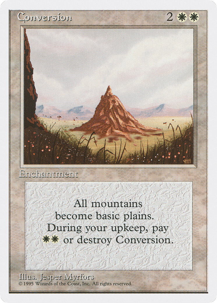 Conversion (4ED-019) - Fourth Edition - Premium MTG Single from Wizards of the Coast - Just $0.08! Shop now at Game Crave Tournament Store