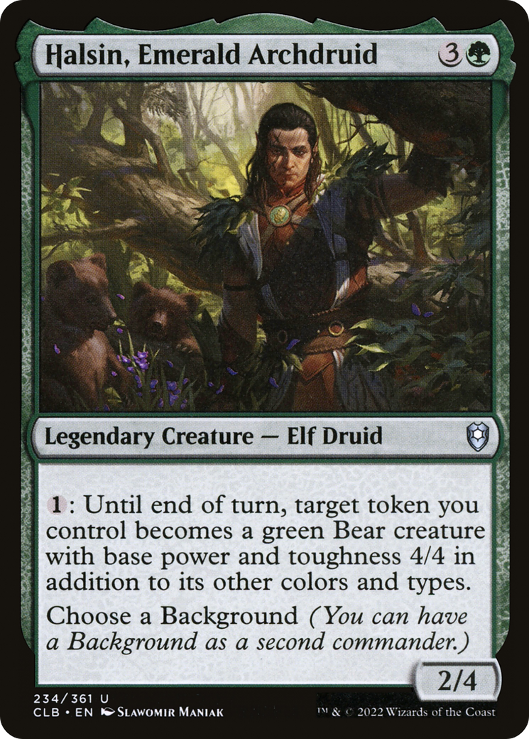 Halsin, Emerald Archdruid (CLB-234) - Commander Legends: Battle for Baldur's Gate - Premium MTG Single from Wizards of the Coast - Just $0.08! Shop now at Game Crave Tournament Store