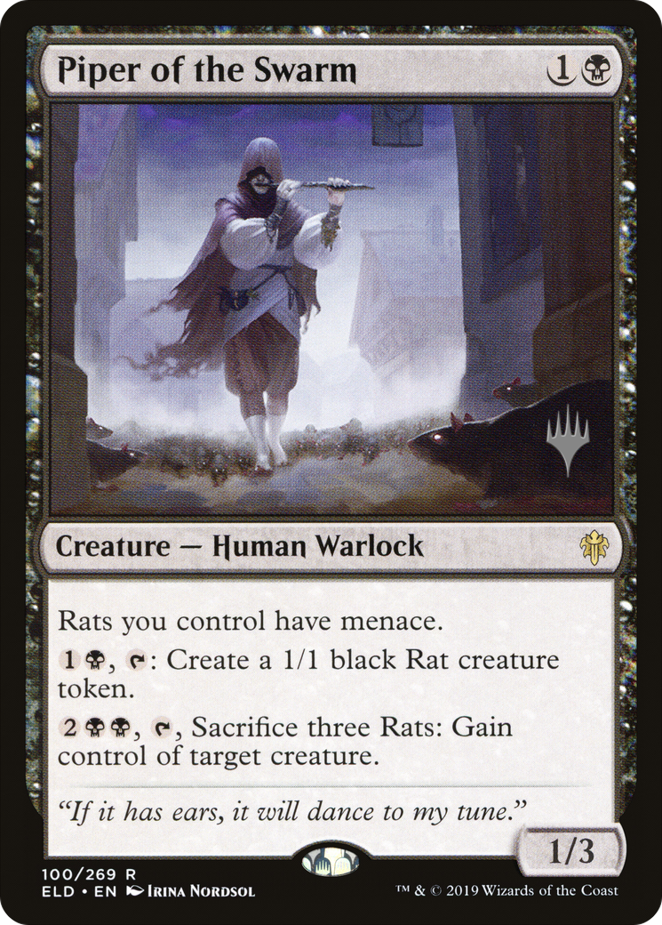 Piper of the Swarm (PELD-100P) - Throne of Eldraine Promos - Premium MTG Single from Wizards of the Coast - Just $1.48! Shop now at Game Crave Tournament Store