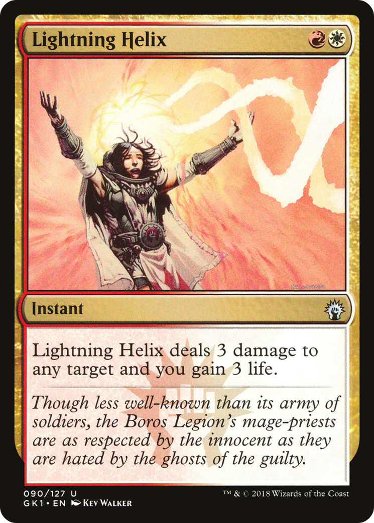Lightning Helix (GK1-090) - GRN Guild Kit - Premium MTG Single from Wizards of the Coast - Just $0.08! Shop now at Game Crave Tournament Store