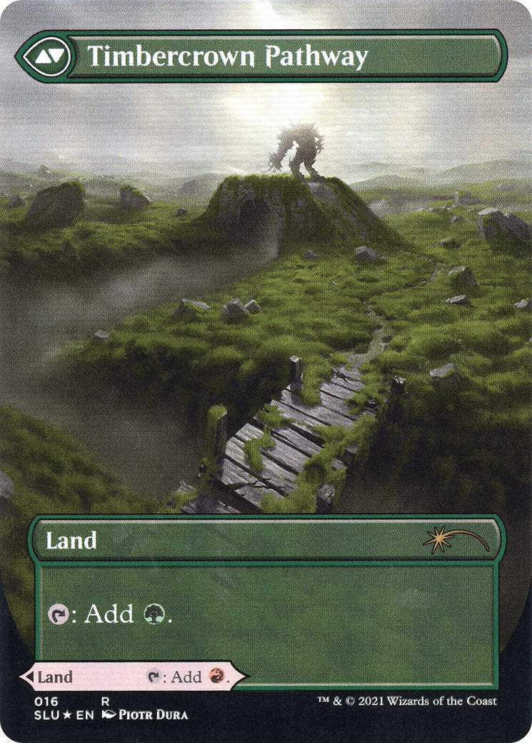Cragcrown Pathway // Timbercrown Pathway (SLU-016) - Secret Lair: Ultimate Edition: (Showcase) (Borderless) Foil - Premium MTG Single from Wizards of the Coast - Just $1.02! Shop now at Game Crave Tournament Store