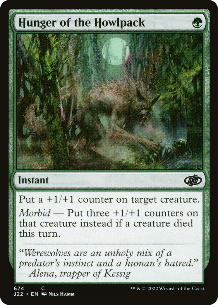 Hunger of the Howlpack (J22-674) - Jumpstart 2022 - Premium MTG Single from Wizards of the Coast - Just $0.25! Shop now at Game Crave Tournament Store