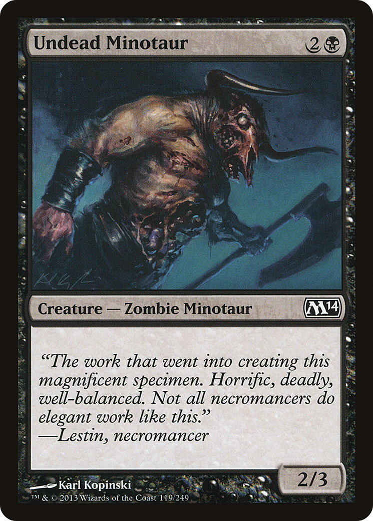 Undead Minotaur (M14-119) - Magic 2014 Foil - Premium MTG Single from Wizards of the Coast - Just $0.08! Shop now at Game Crave Tournament Store