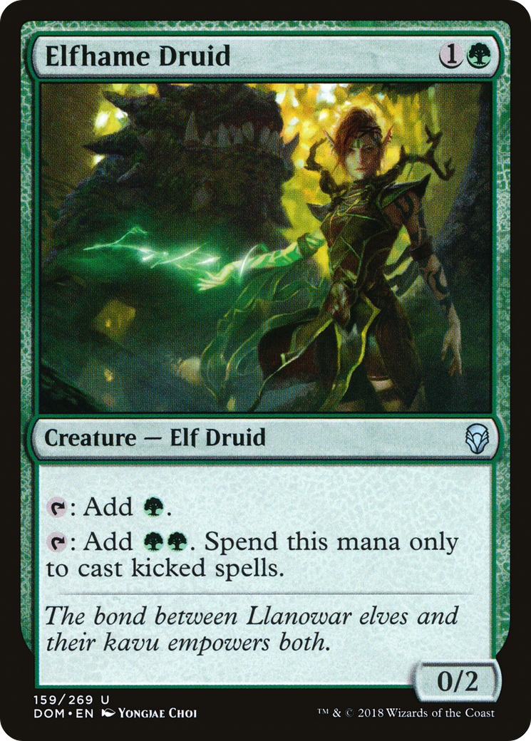 Elfhame Druid (DOM-159) - Dominaria Foil - Premium MTG Single from Wizards of the Coast - Just $0.45! Shop now at Game Crave Tournament Store