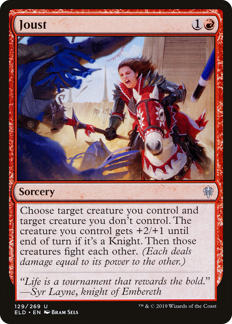 Joust (ELD-129) - Throne of Eldraine Foil - Premium MTG Single from Wizards of the Coast - Just $0.25! Shop now at Game Crave Tournament Store