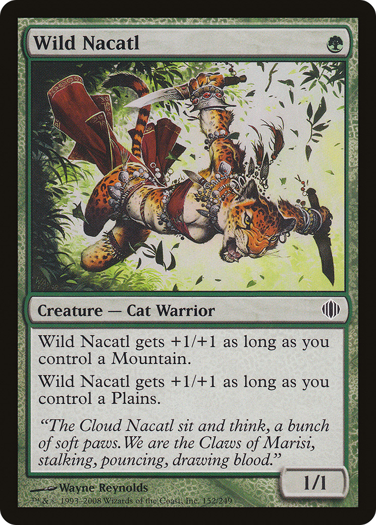 Wild Nacatl (ALA-152) - Shards of Alara Foil - Premium MTG Single from Wizards of the Coast - Just $2.93! Shop now at Game Crave Tournament Store