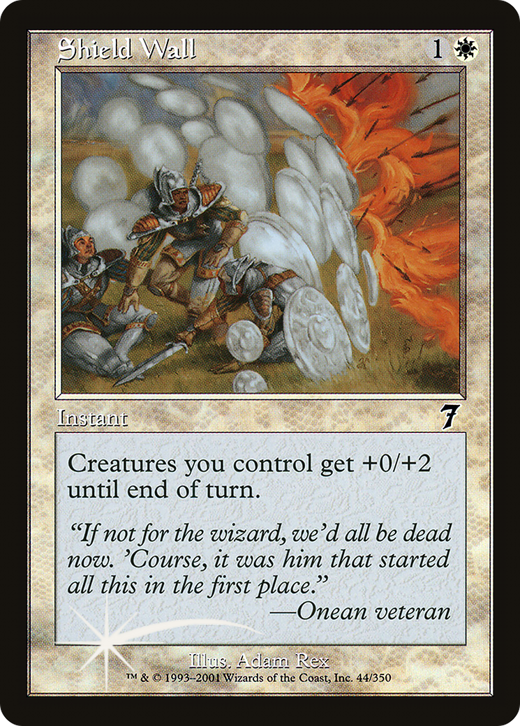 Shield Wall (7ED-44★) - Seventh Edition Foil - Premium MTG Single from Wizards of the Coast - Just $0.86! Shop now at Game Crave Tournament Store