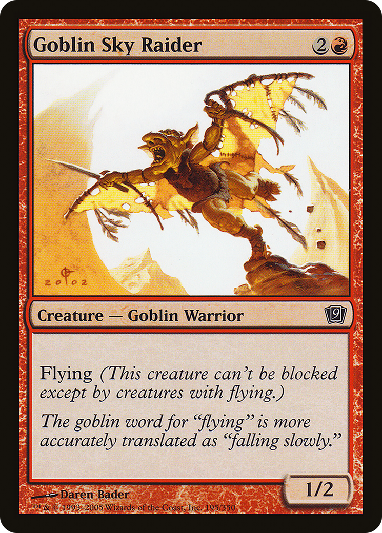 Goblin Sky Raider (9ED-195★) - Ninth Edition Foil - Premium MTG Single from Wizards of the Coast - Just $0.39! Shop now at Game Crave Tournament Store
