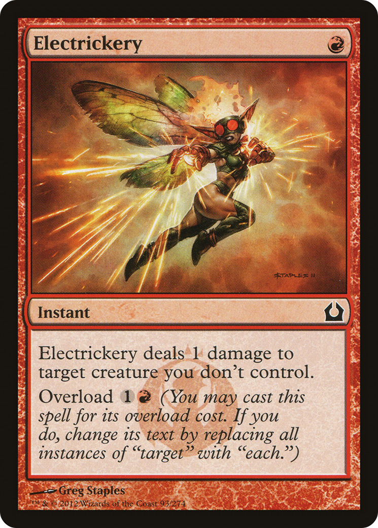 Electrickery (RTR-093) - Return to Ravnica Foil - Premium MTG Single from Wizards of the Coast - Just $1.85! Shop now at Game Crave Tournament Store