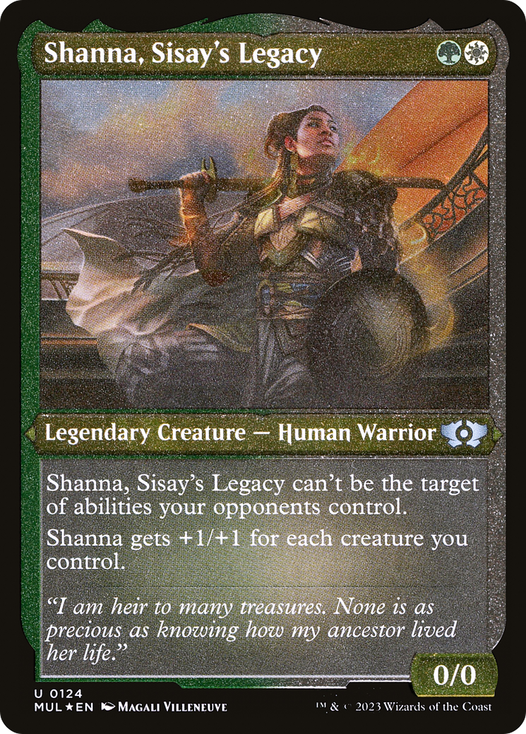 Shanna, Sisay's Legacy (MUL-124) - Multiverse Legends Etched Foil - Premium MTG Single from Wizards of the Coast - Just $0.25! Shop now at Game Crave Tournament Store