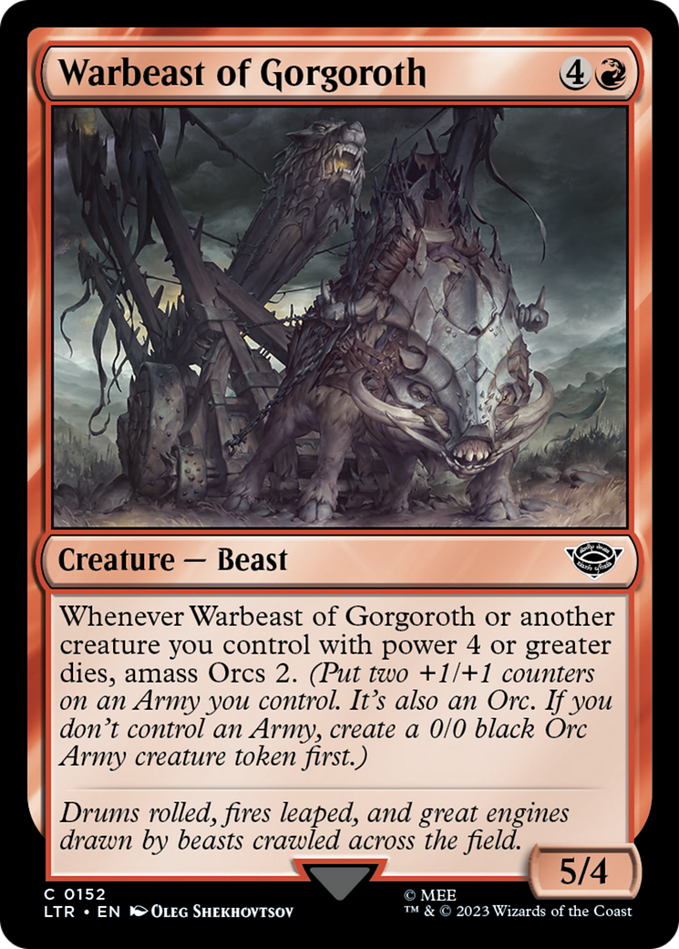 Warbeast of Gorgoroth (LTR-152) - The Lord of the Rings: Tales of Middle-earth - Premium MTG Single from Wizards of the Coast - Just $0.08! Shop now at Game Crave Tournament Store