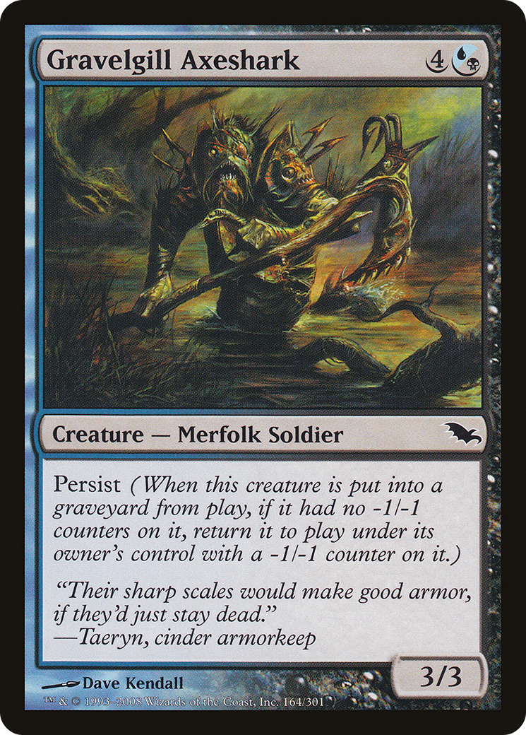 Gravelgill Axeshark (SHM-164) - Shadowmoor - Premium MTG Single from Wizards of the Coast - Just $0.08! Shop now at Game Crave Tournament Store
