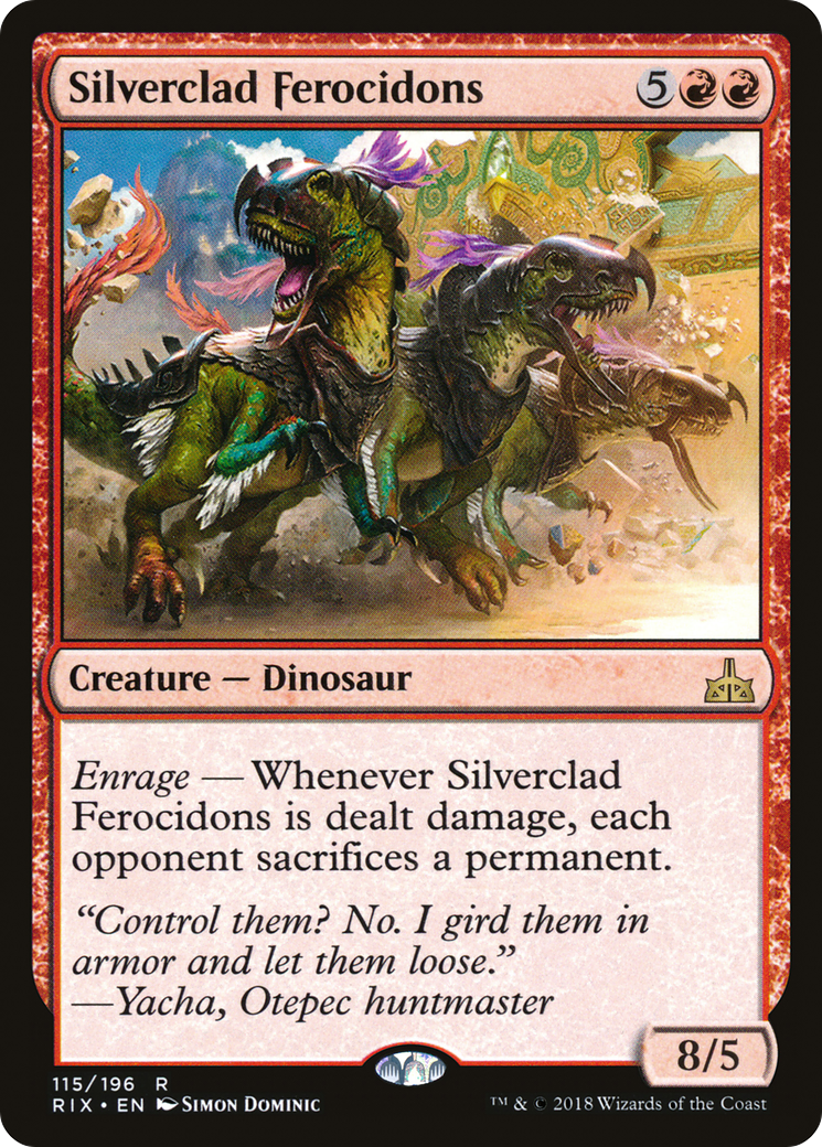 Silverclad Ferocidons (RIX-115) - Rivals of Ixalan - Premium MTG Single from Wizards of the Coast - Just $2.55! Shop now at Game Crave Tournament Store